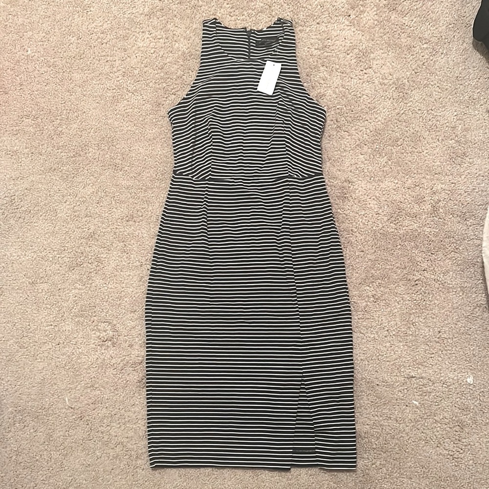 Banana Republic Striped Halter Sheath Dress
